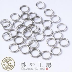 丸カン ステンレス SUS304 アクセサリー パーツ シルバー 直径8mm 線径約1.2mm 約30個前後 金属アレルギー対応 フープ 問屋｜紗や工房 Yahoo!店