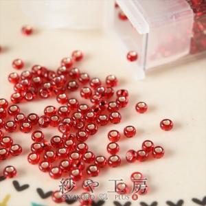 ビーズ 丸小ビーズ col.38 メタリックザクロレッド 2mm ザクロレッド 10ｇ 約0.2cm 丸ビーズ 銀引き ガラス｜ysayakobo