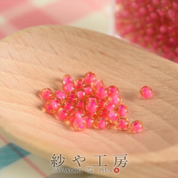 ビーズ 丸小ビーズ col.226 ローズレッドクラッシュ 2mm レッド 10ｇ 約0.2cm 丸...