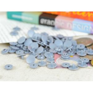 プラスナップ スナップボタン 艶なし グレー 10mm