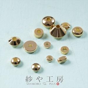 スペーサー ソロバン 大 国内本金メッキ ゴールド 7mm 10個 10ヶ 真鍮