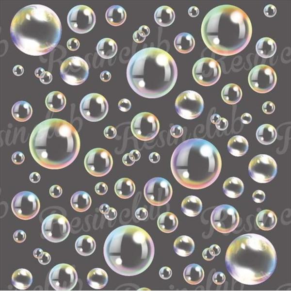 Resin club(レジンクラブ)埋め込みレジンシール しゃぼん玉 1枚 レジン 封入 シャボン玉...