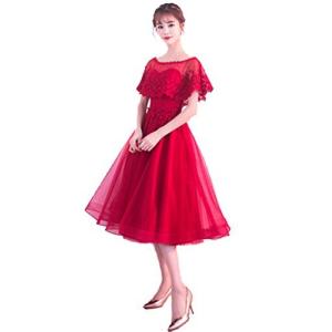 hanamaya ミモレ丈 ドレス 袖あり 二次会 結婚式 パーティードレス ウエディングドレス 結婚式 二次会 パーティー イベント 演奏会 発表会