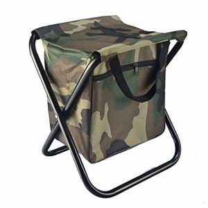 Lezej レジャースツール 屋外迷彩折りたたみチェア 独自の収納ボックス 屋外ポータブルペインティングチェア スポーツ釣りチェア 車のスツール リク