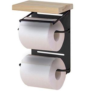 ottostyle.jp トイレットペーパーホルダー  パイン材 2個取付 天然木 棚 小