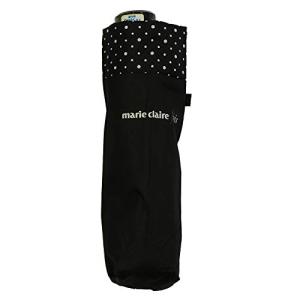 Asty ミニ折りたたみ傘 ブラック ランダムドット柄切継 50cm×6R marie claire/bis 婦人 晴雨兼用 MCP06M