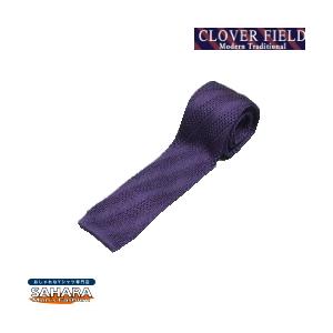 ニットタイ シルク１００％ 紫系 パープル CLOVER FIELD Modern Traditio...