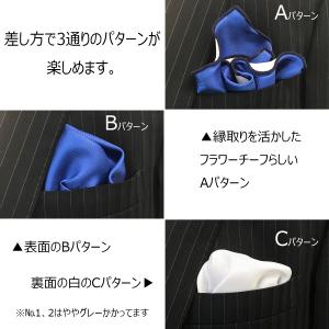 ポケットチーフ チーフ メンズ シルク 100...の詳細画像2