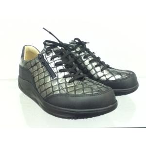 外反母趾対応ドイツコンフォートシューズ。フィンコンフォートフィンナミック2913otaru マットブラック/スチール｜yshoes