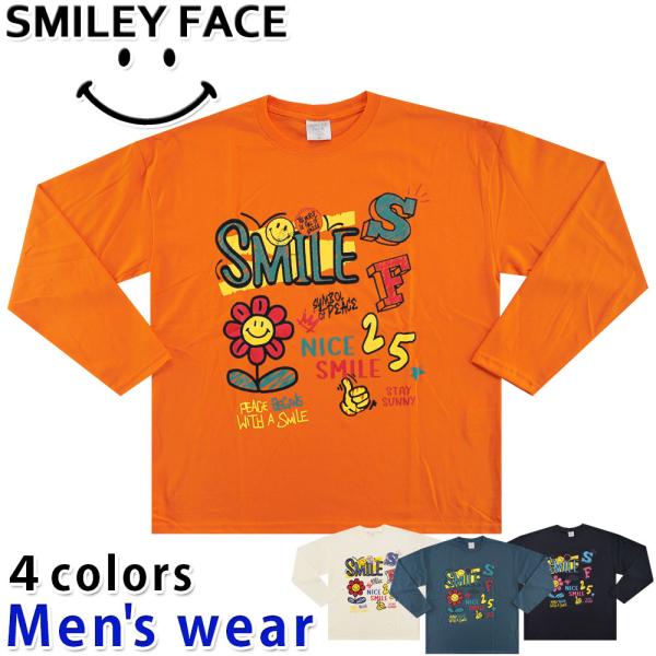 スマイル ニコちゃん 長袖 Tシャツ メンズ ワイド SMILE グッズ メール便送料無料 1251...