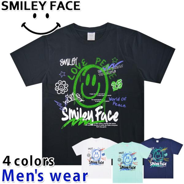 スマイル ニコちゃん 半袖 Tシャツ メンズ スマイリー SMILE グッズ メール便送料無料 12...