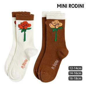オーガニックコットン キッズスカラップソックス Roses mini rodini｜yshopharmo