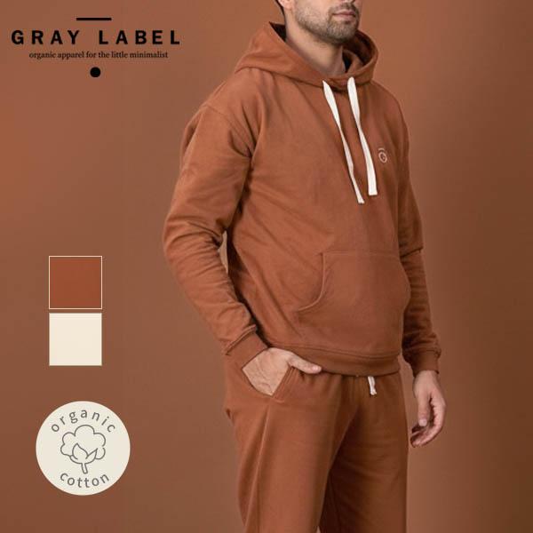 【SALE／20%OFF】 オーガニックコットン メンズ  プルパーカー Gray Label