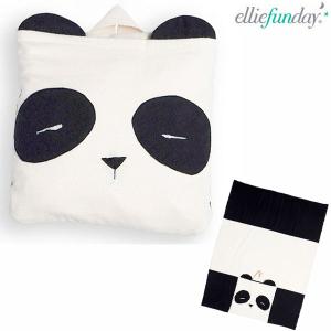 【SALE／50%OFF】オーガニックコットン トラベルブランケットPanda elliefunday｜yshopharmo