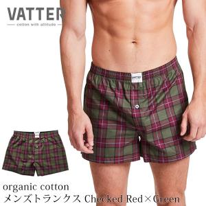 オーガニックコットン メンズトランクス Checked VATTER｜yshopharmo