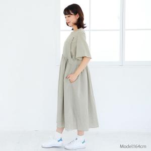 オーガニックコットン ガーゼアーチラインワンピ...の詳細画像4
