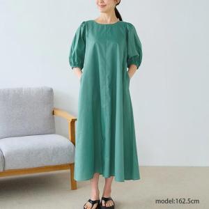 オーガニックコットン ボリュームスリーブワンピ...の詳細画像3