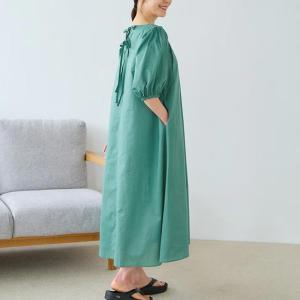 オーガニックコットン ボリュームスリーブワンピ...の詳細画像4
