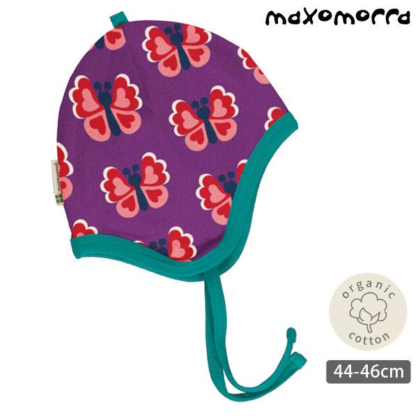 オーガニックコットン ベビーベロア ハット Butterfly 44-46 maxomorra