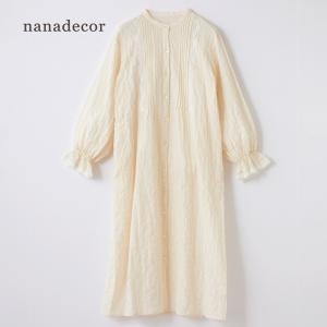 オーガニックコットン コスモスレースワンピース nanadecor｜yshopharmo