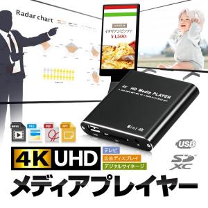 4Kメディアプレイヤー リモコン付 3840*2160 30Hz PPT/PDF再生対応 レジューム機能あり リピート再生機能 横縦表示切替可 4GBストレージ 画面ズーム HR-MP021K4｜yshotlounge