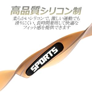 汗止めシリコンヘッドバンド 長さ調節可 着用快...の詳細画像1