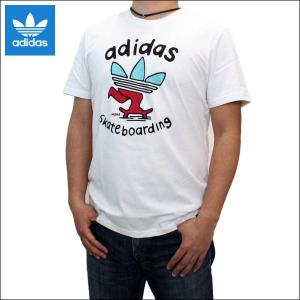 アディダス Tシャツ　adidas Skateboarding (アディダス スケートボーディング)　メンズ 半袖Tシャツ　クルーネック Tシャツ　(WHITE)　BJ8692｜ysk-style