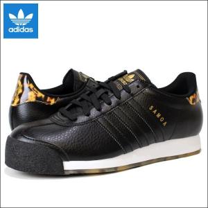 adidas Originals　(アディダス オリジナルス)　【メンズ】 レザースニーカー　サモア 豹柄 レオパード柄 靴 革 レザー シューズ　(BLACK)　D68753｜ysk-style