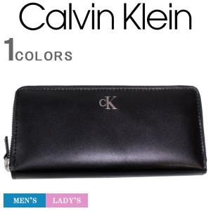 カルバンクライン 財布 Calvin Klein ラウンドジップ 長財布 小銭入れ付き レザー 革 本革 ck ロゴプレート サイフ ZIP AROIUND WALLET メンズ 31KJ190002｜ysk-style