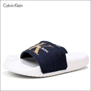 カルバンクライン サンダル　Calvin Klein Jeans (カルバンクライン ジーンズ)　レディース サンダル　オフィス サンダル　(MIDNIGHT/GOLD)　34R4104｜ysk-style