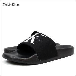 カルバンクライン サンダル　Calvin Klein Jeans (カルバンクライン ジーンズ)　レディース サンダル　オフィス サンダル　(BLACK)　34R9587｜ysk-style