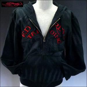 【セール商品】　Ed Hardy(エドハーディー)　ジップフーディー　PLATINUM HOODIE　A0CHBVTI　THORNED HEART｜ysk-style