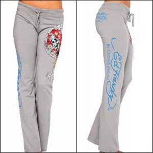 Ed Hardy(エドハーディー)　レディースパンツ　BASIC DRAWSTRING PANTS　A0XWAAZY　BEAUTIFUL GHOST｜ysk-style