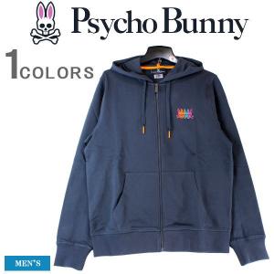 サイコバニー パーカー Psycho Bunny メンズ ジップフーディー バニー グラフィック ロゴ刺繍 プリント 長袖 スウェット ジップ アップ パーカー B6H999U1FT｜ysk-style