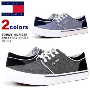 トミー スニーカー　TOMMY HILFIGER (トミーヒルフィガー)　メンズ キャンバススニーカー　スニーカー 靴 シューズ キャンバス　REDD7