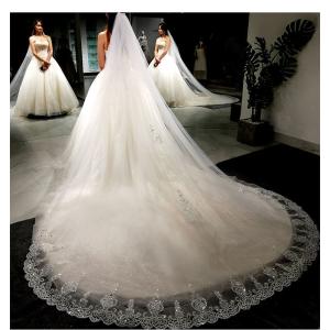 ウエディングベール ロングベール 350cm 結婚式用ベールレトロ