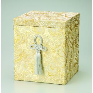 骨箱・白並つぼ・風呂敷セット(金)　3〜7寸(骨箱プラス1cm)　手元供養　ミニ骨壺　骨壷　分骨　納骨　墓じまい　仏壇　お盆　天使　ペット