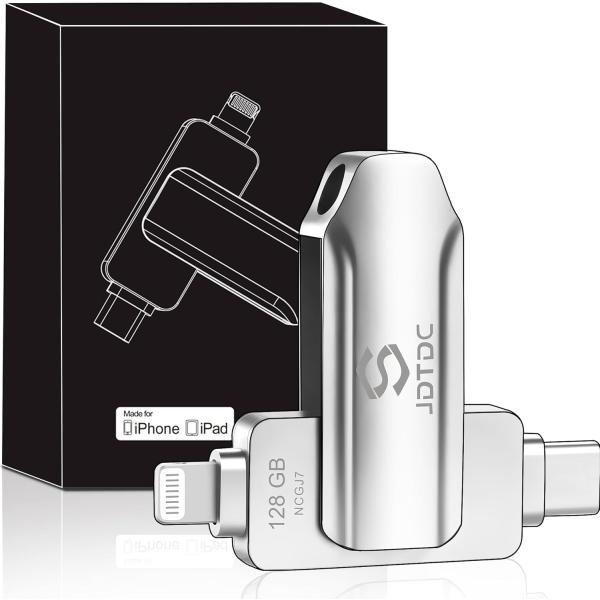 Apple MFi 認証iPhone USBメモリフラッシュドライブ 128GB iPhone iP...