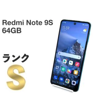 新品同様 Xiaomi Redmi Note 9S オーロラブルー 国内版SIMフリー 64GB バージョン11 M2003J6A1R スマホ本体 送料無料｜ysmobile-store