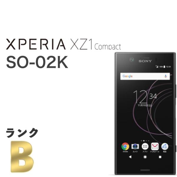 良品 Xperia XZ1 Compact SO-02K ブラック docomo SIMフリー 白ロ...