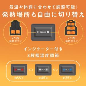 電熱ベスト ヒーターベスト 電気ベスト 電熱ジ...の詳細画像5