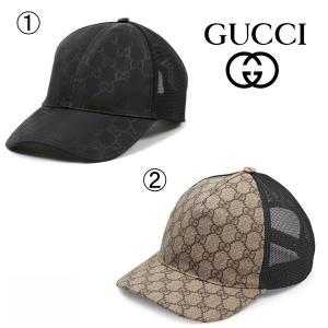 GUCCI 21AW エンブロイダリー ベースボール キャップ GGロゴメッシュ-