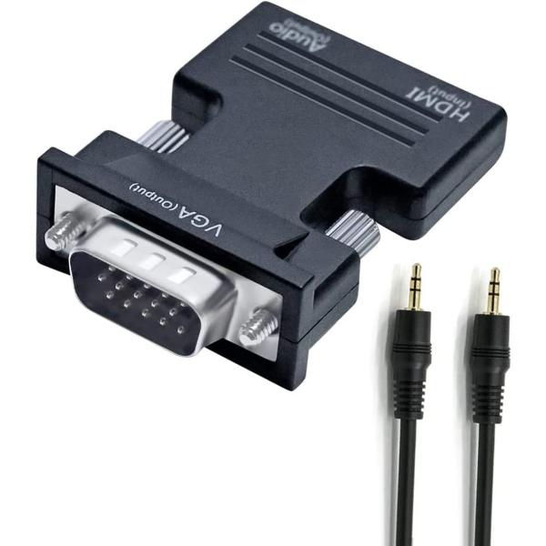 DTECH HDMI メス to VGA オス 変換 アダプター 音声出力対応 HDMI ミニD-s...
