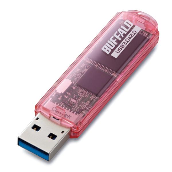 バッファロー BUFFALO USB3.0対応 USBメモリ スタンダード 16GB ピンク RUF...