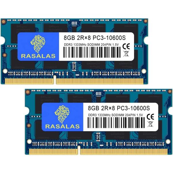 16 GB 10600S PC3-10600 DDR3-1333MHz 8GB×2枚 ノートPC用メ...