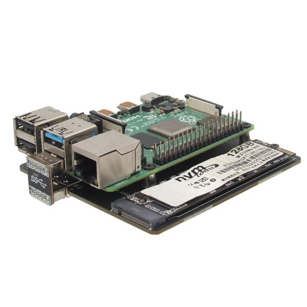 Geekworm NVMe M.2 SATA SSD ストレージ拡張ボード X876、Raspber...