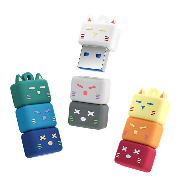 【 令和新型 】usbメモリ かわいい USB 2.0 カラフル おもしろい猫の形状 耐衝撃 耐熱 ...