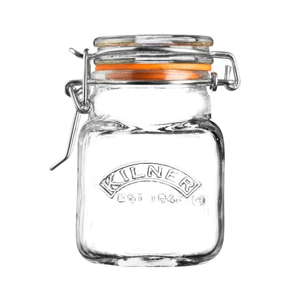 キルナー(KILNER) ガラス 保存容器 キャニスター 約70ml スクエア 25460