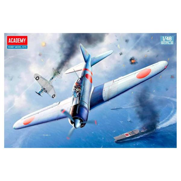 アカデミー(Academy) 1/48 日本海軍 零式艦上戦闘機21型 ミッドウェイの戦い プラモデ...