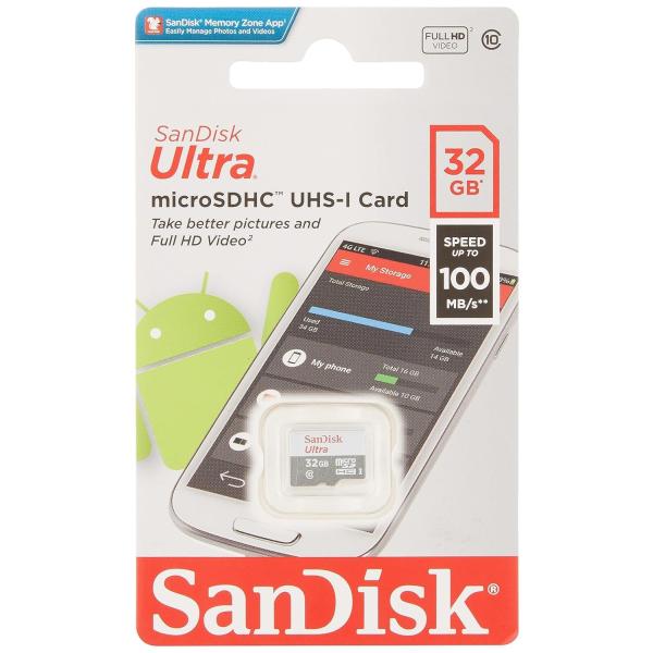 SanDisk Ultra 32GB 100MB/s UHS-I Class 10 MicroSDH...